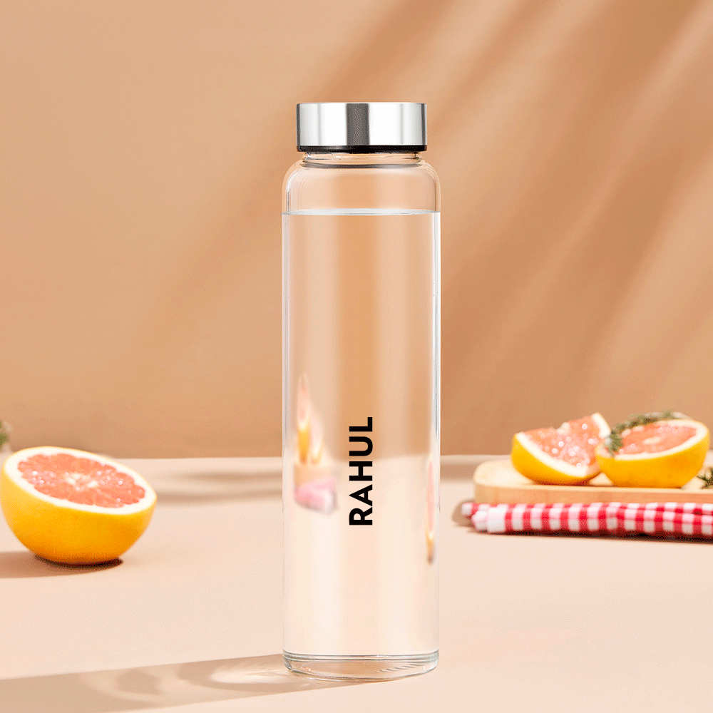 Pre-Printed Personalised Crysto Clear Glass Bottle