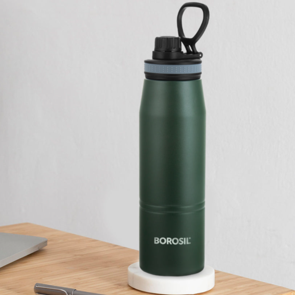 Pre-Printed Gosport Vacuum Insulated Bottle, Green