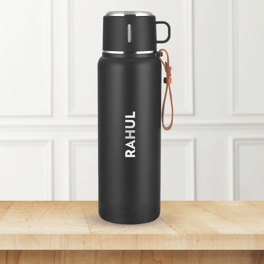 Pre-Printed Cruise Insulated Bottle Personalise, Black, 900ml