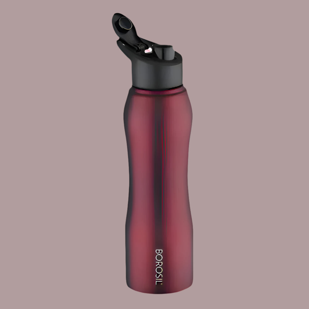 Pre-Printed Grip n Sip Single Wall Bottle, Maroon