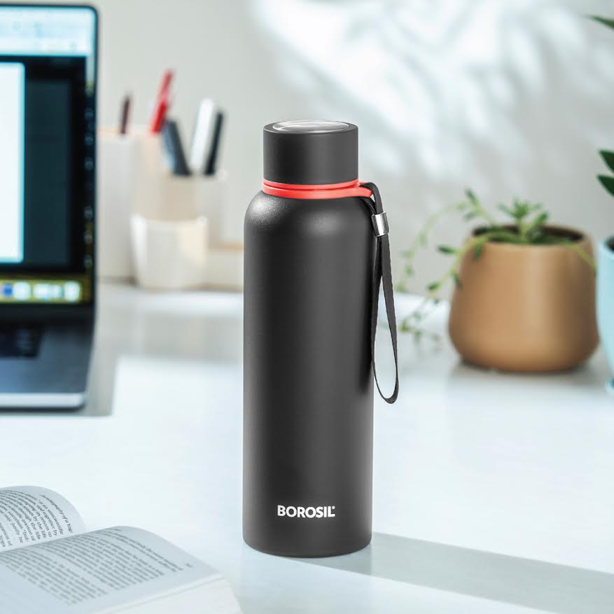 Pre-Printed Trek Vacuum Insulated Bottle, Black