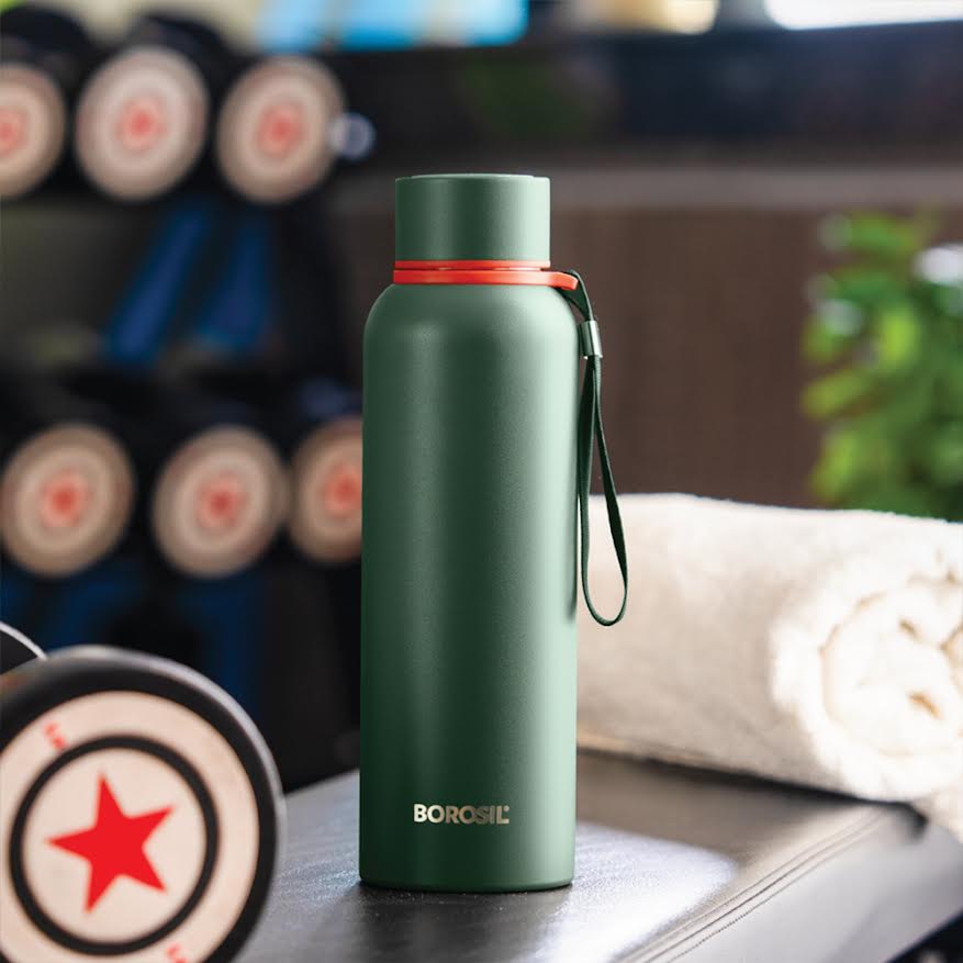 Pre-Printed Borosil Trek Green, 500ml