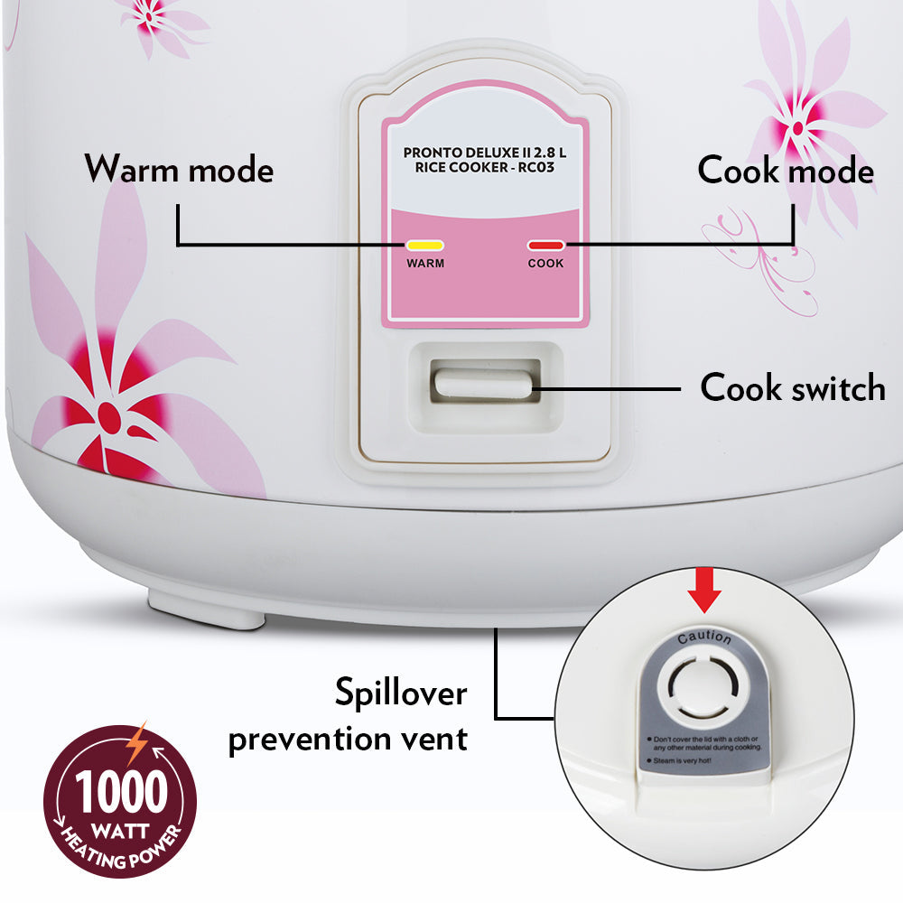 Refurbished Pronto Deluxe II 2.8 L Electric Rice Cooker