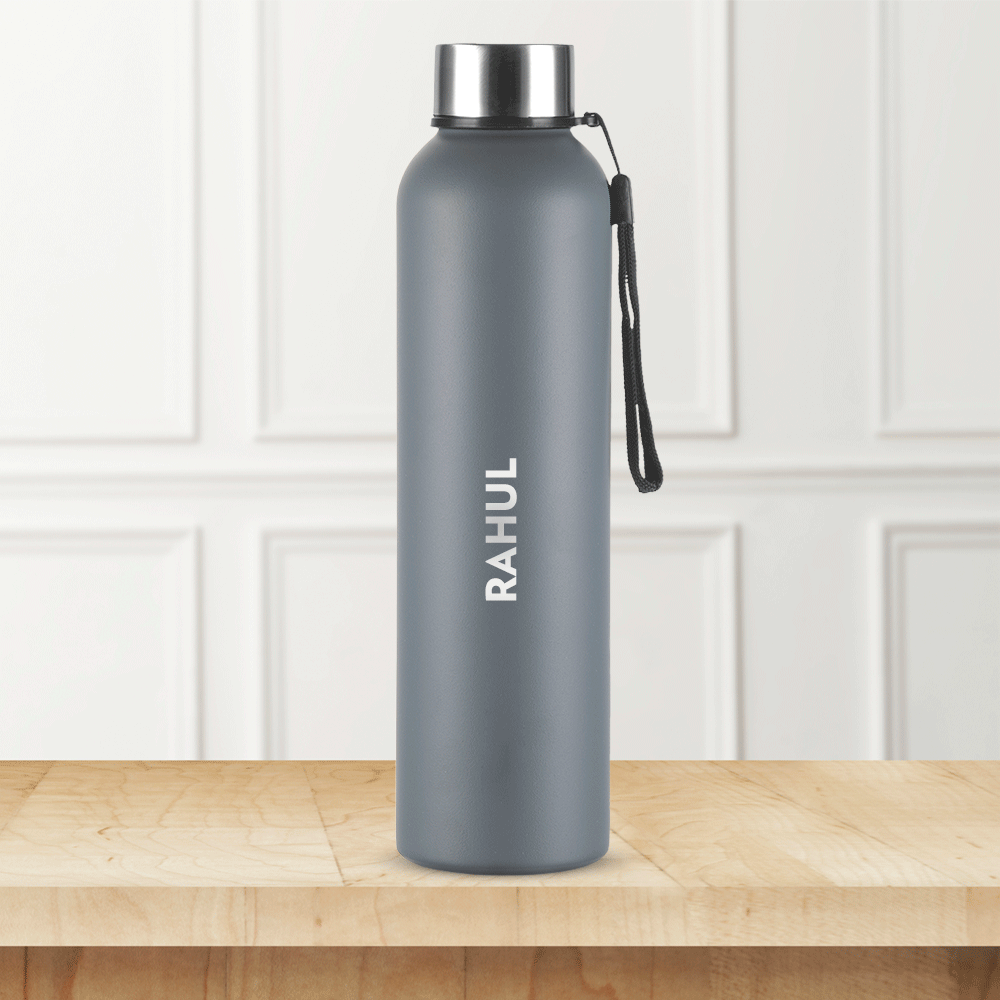 Pre-Printed Laguna SS Bottle, Grey, 1L, Personalised