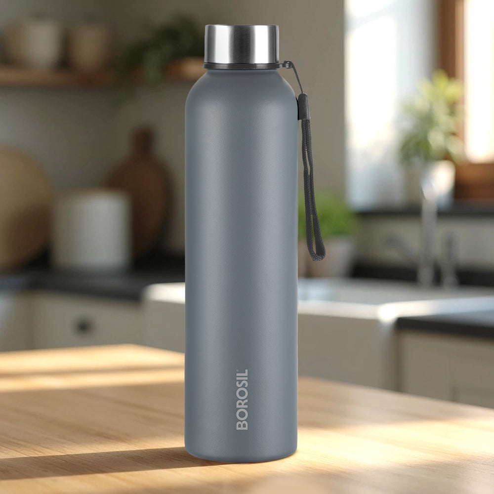Pre-Printed Laguna SS Bottle, Grey, 1L, Personalised