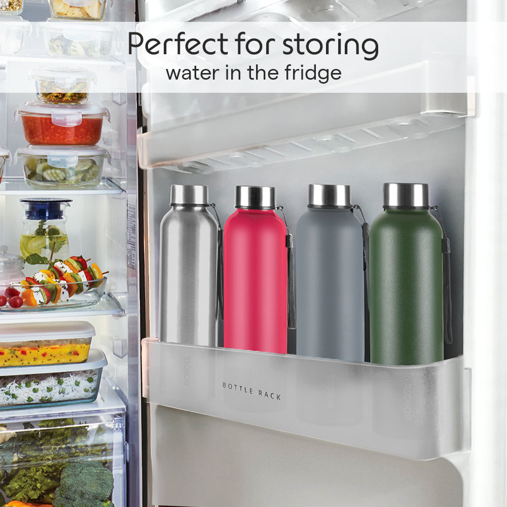 Pre-Printed Personalised Laguna Stainless Steel Single Wall Bottle, Grey