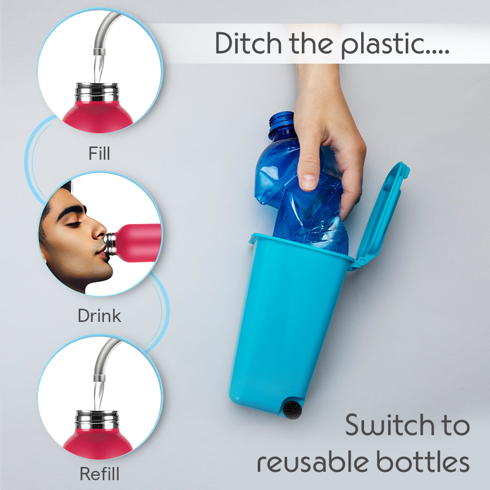 Pre-Printed Laguna SS Bottle Red, 1L, Personalised