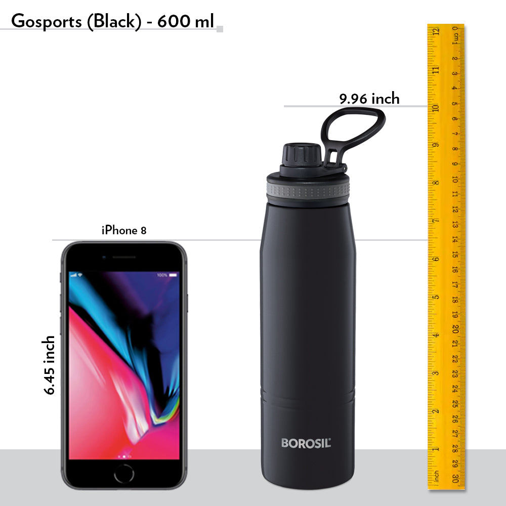 Pre-Printed Gosport Black Personalise, 600ml