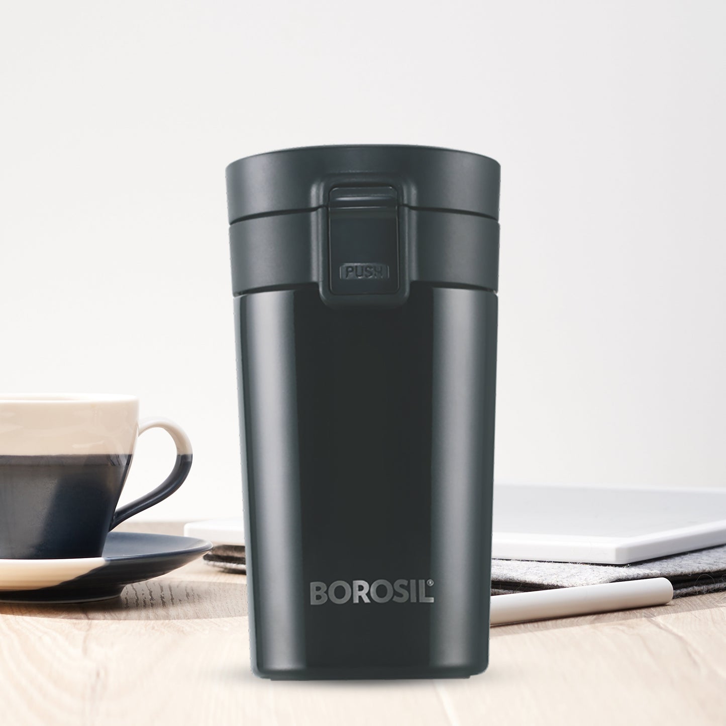 Pre-Printed Coffeemate Insulated Mug-Personalise, Black, 380ml