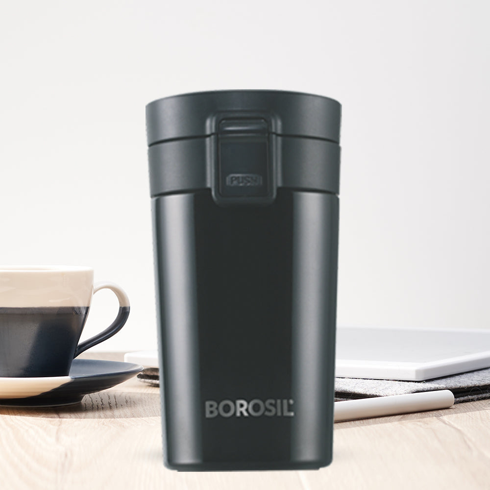 Pre-Printed Coffeemate Insulated Mug-Personalise, Black, 300ml