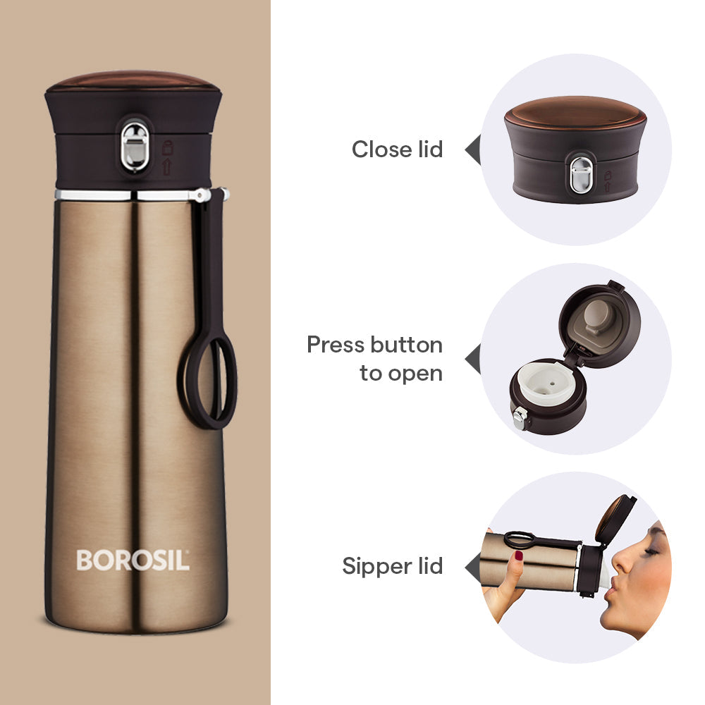 Pre-Printed Travelease Brown Personalise, 360ml