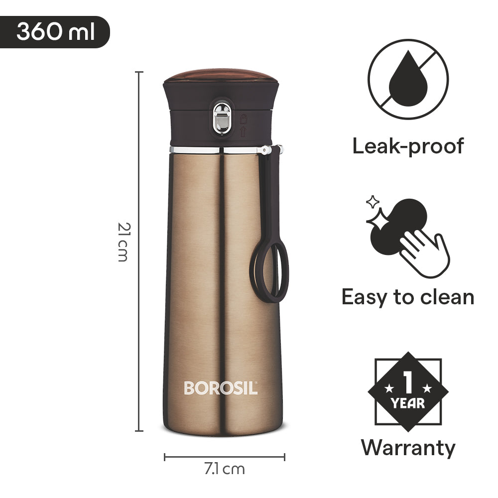 Pre-Printed Travelease Brown Personalise, 360ml