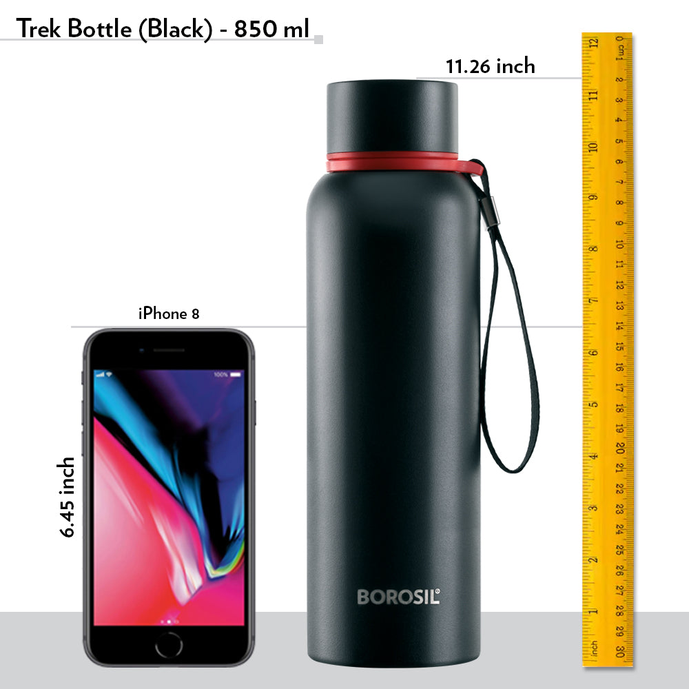 Pre-Printed Trek Double Wall Bottle, Black