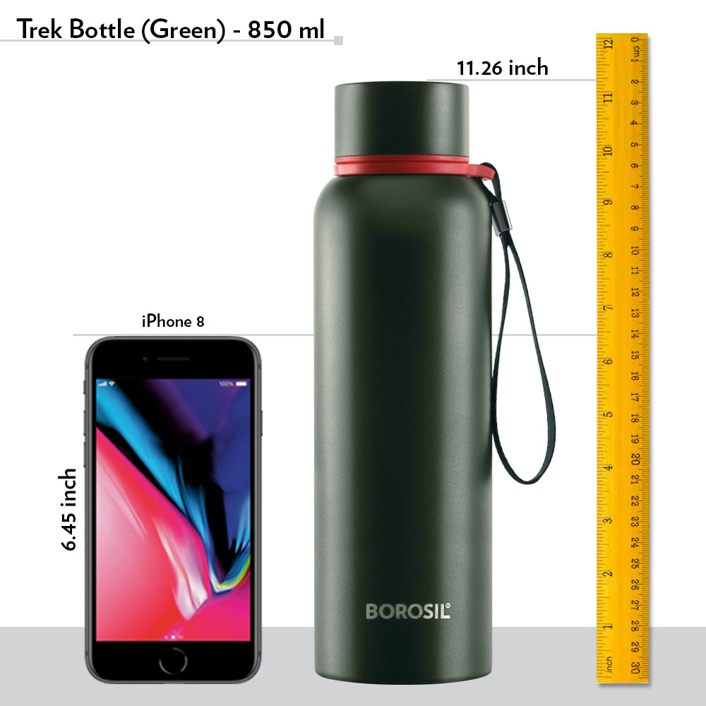 Pre-Printed Trek Double Wall Bottle,Green
