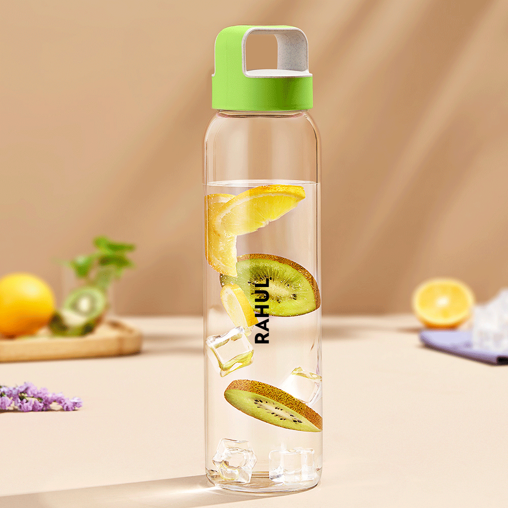 Pre-Printed Personalised Neo Borosilicate Clear Glass Bottle