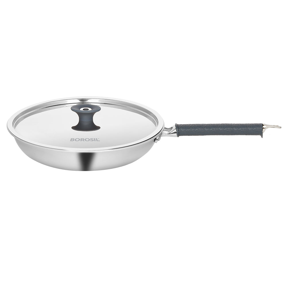 Refurbished/OLD Cookfresh Triply Frying Pan (Silicone Handle + Lid)