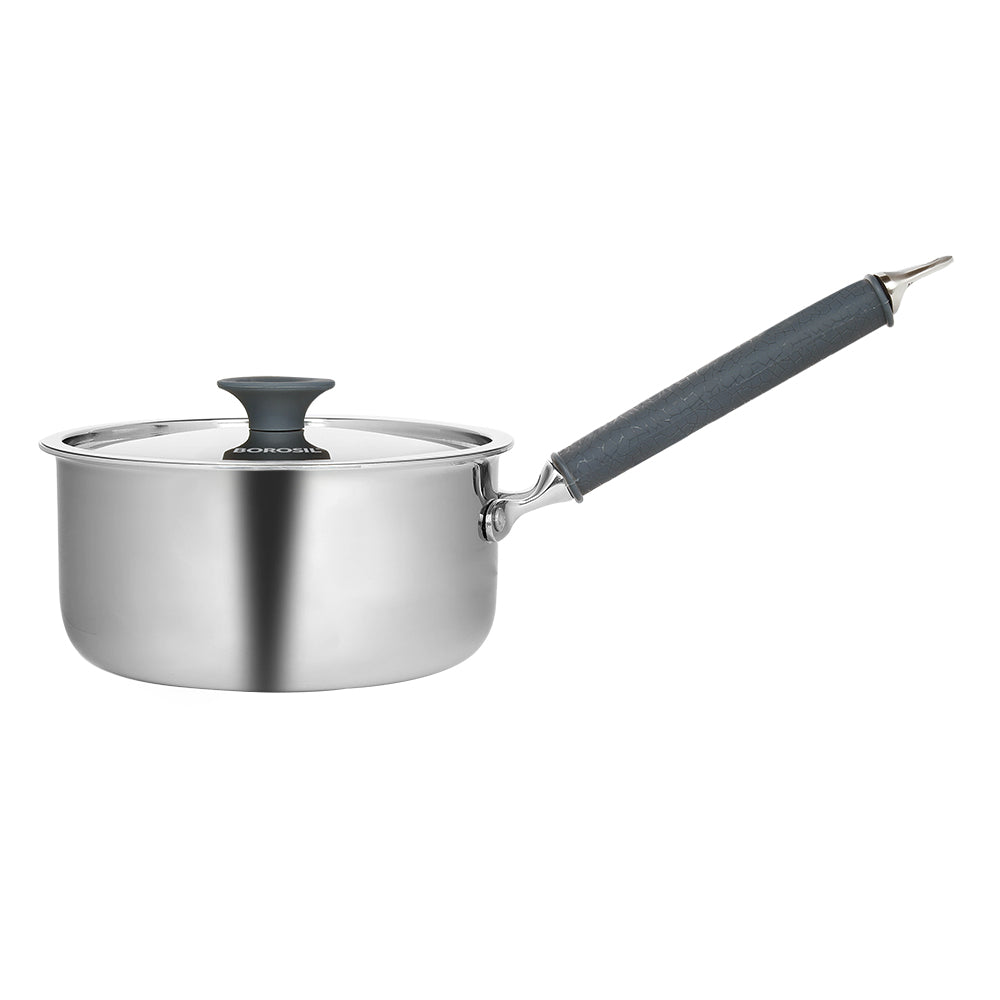Refurbished/OLD Cookfresh Triply Saucepan (Silicone Handle + Lid)