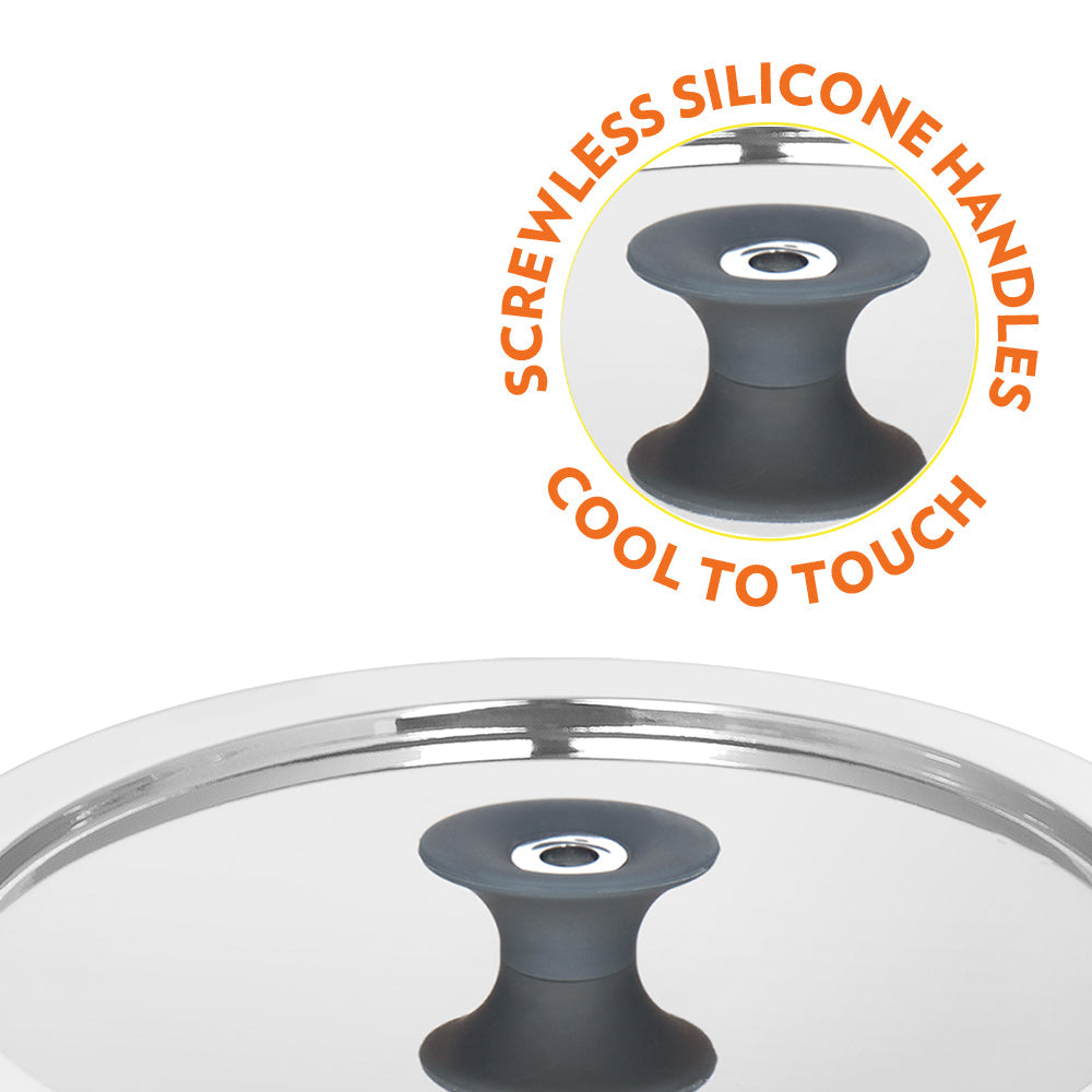 Refurbished/OLD Cookfresh Triply Tope (Silicone Knob on Lid)