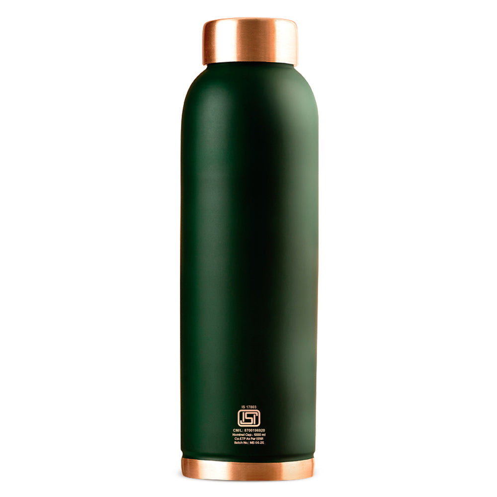 Pre-Printed Eco Copper Bottle, Green-Personalise