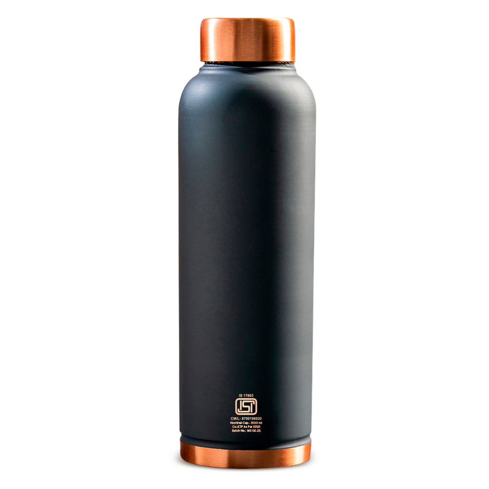 Pre-Printed Eco Copper Bottle, Grey-Personalise