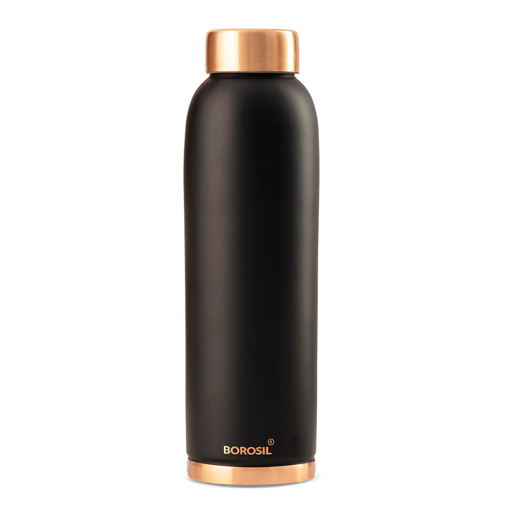 Pre-Printed Eco Copper Bottle, Black, 1L