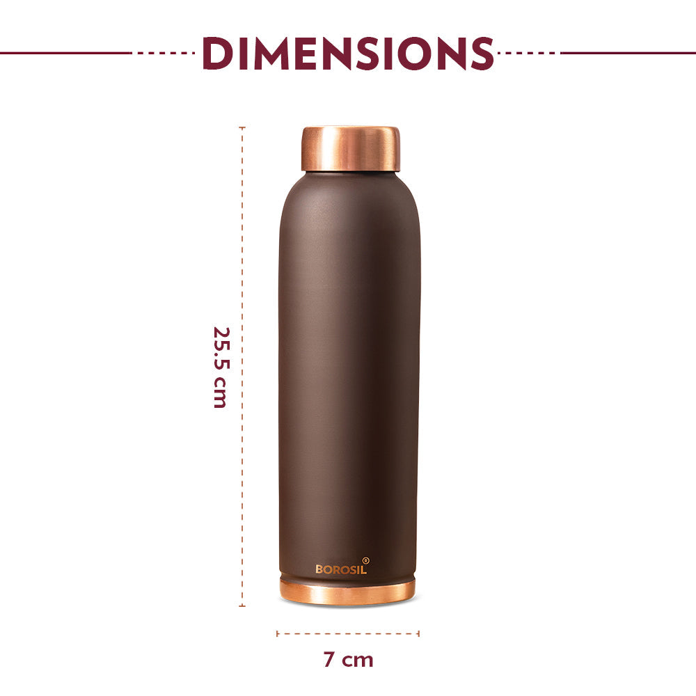 Pre-Printed Eco Copper Bottle, Brown-Personalise