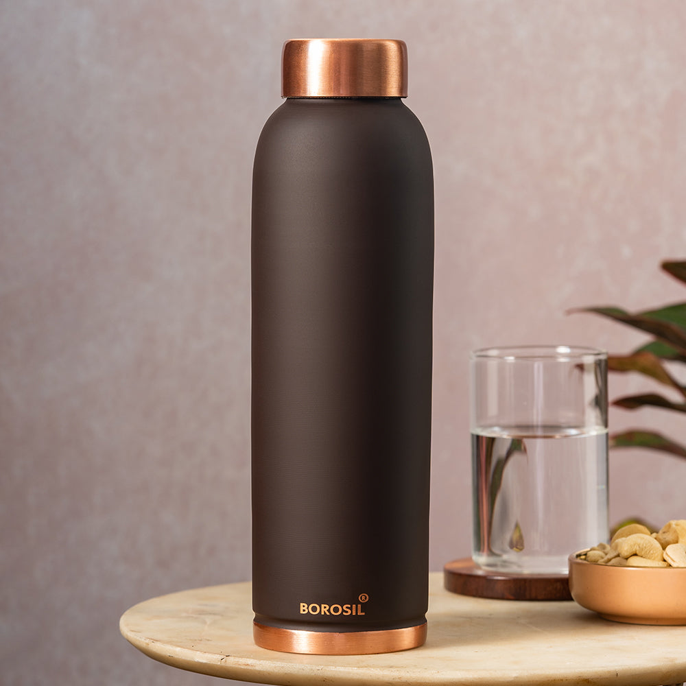 Pre-Printed Eco Copper Bottle, Brown-Personalise