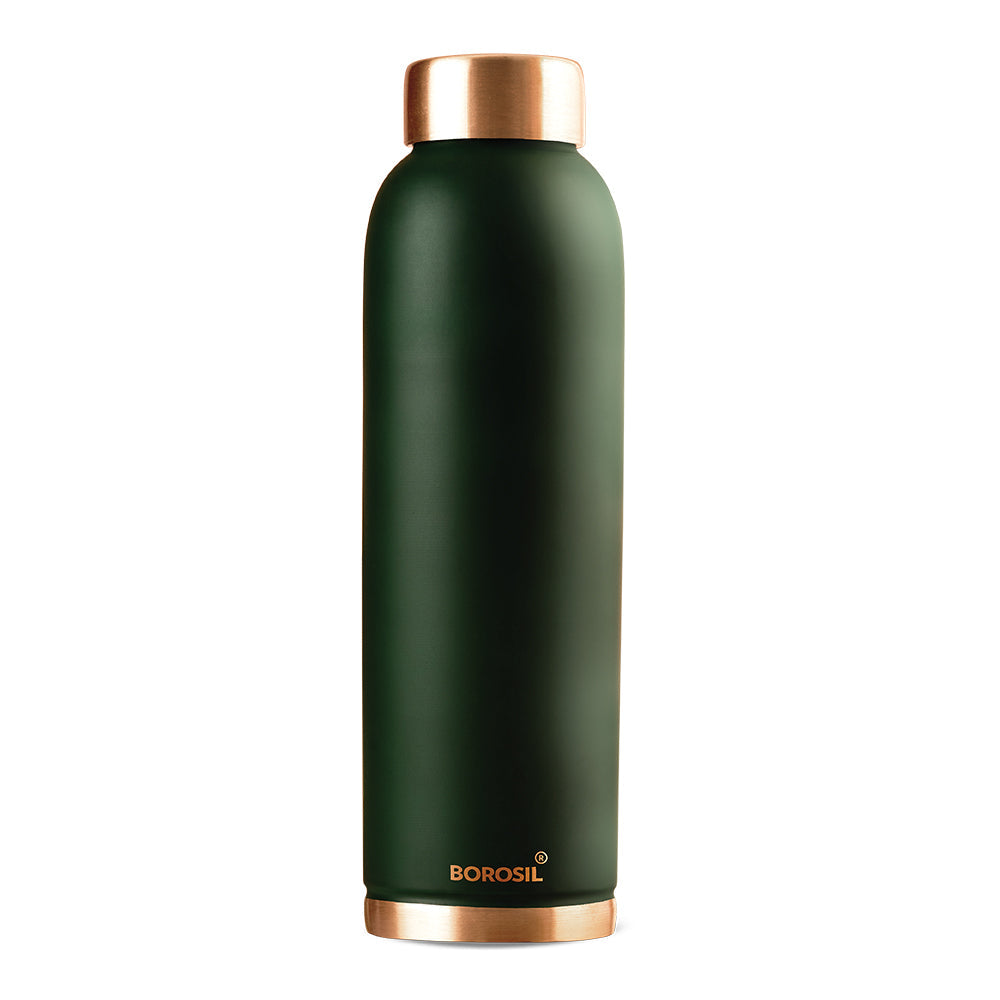Pre-Printed Eco Copper Bottle, Green-Personalise