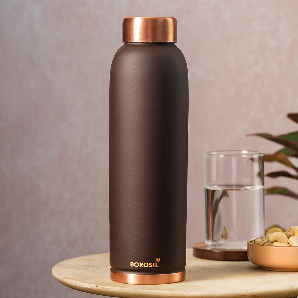 Pre-Printed Eco Copper Bottle, Brown-Personalise
