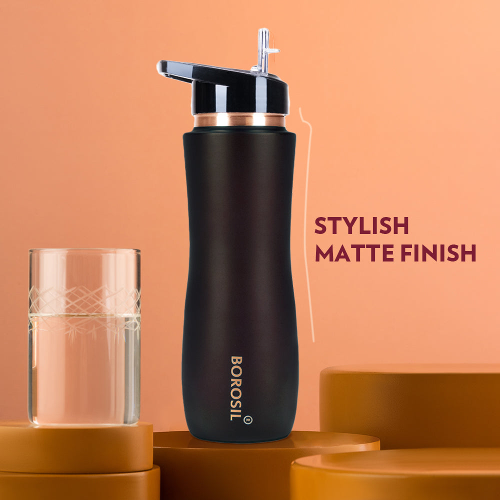 Pre-Printed Sipper Copper Bottle, Brown, 750 ml, Personalised