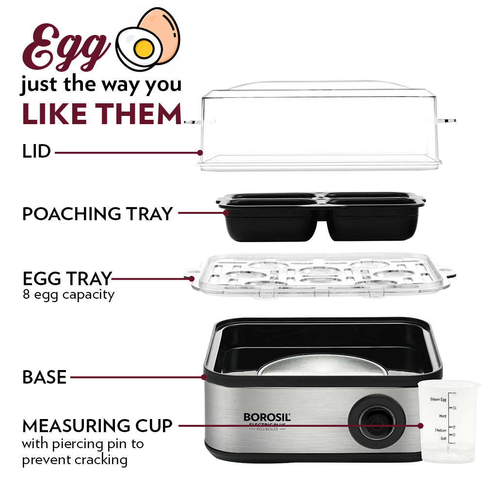 My Borosil Egg Cookers Electric Plus Egg Boiler