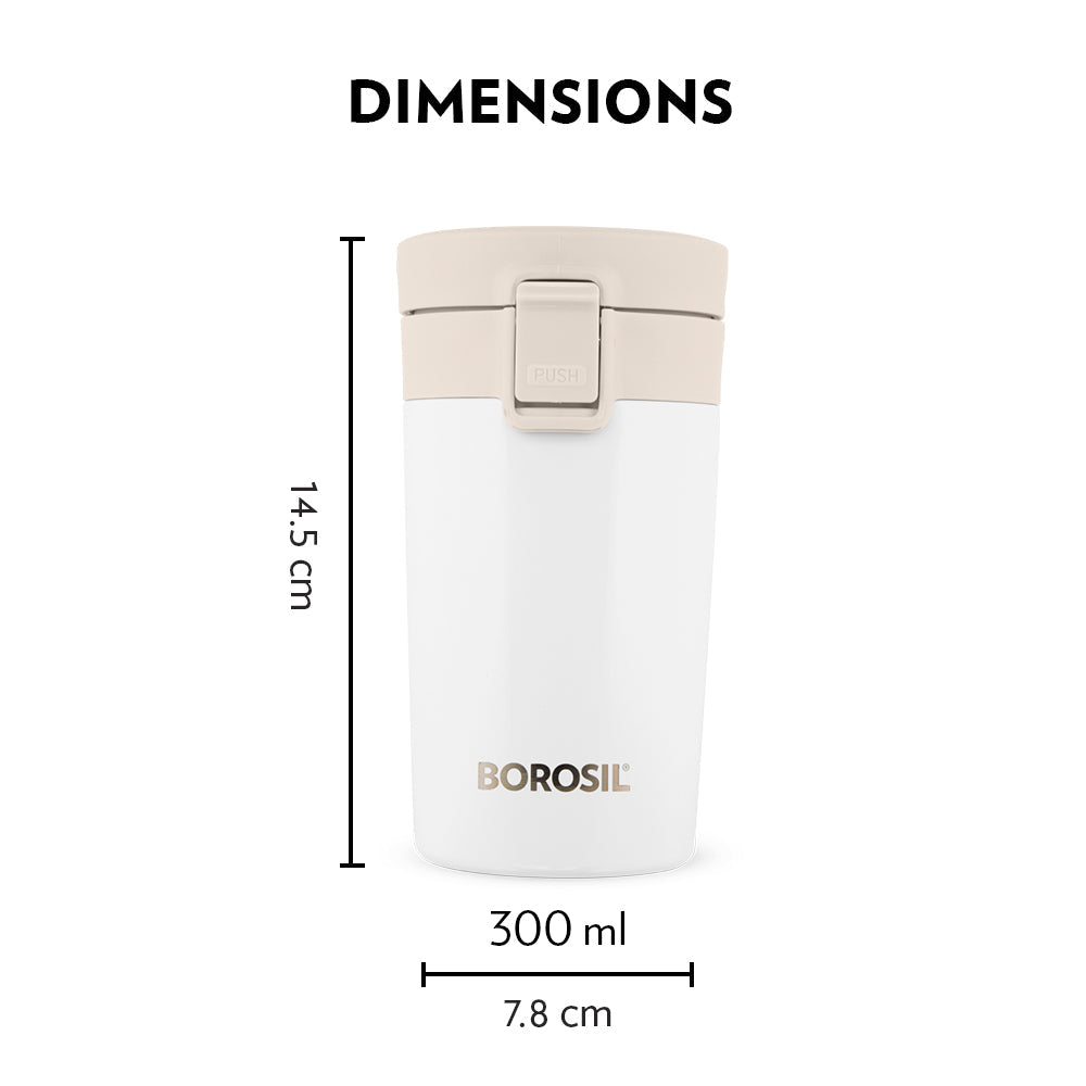 Pre-Printed Coffeemate Insulated Mug Personalise, White, 300ml