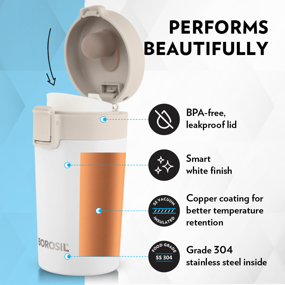 Pre-Printed Coffeemate Insulated Mug Personalise, White, 300ml