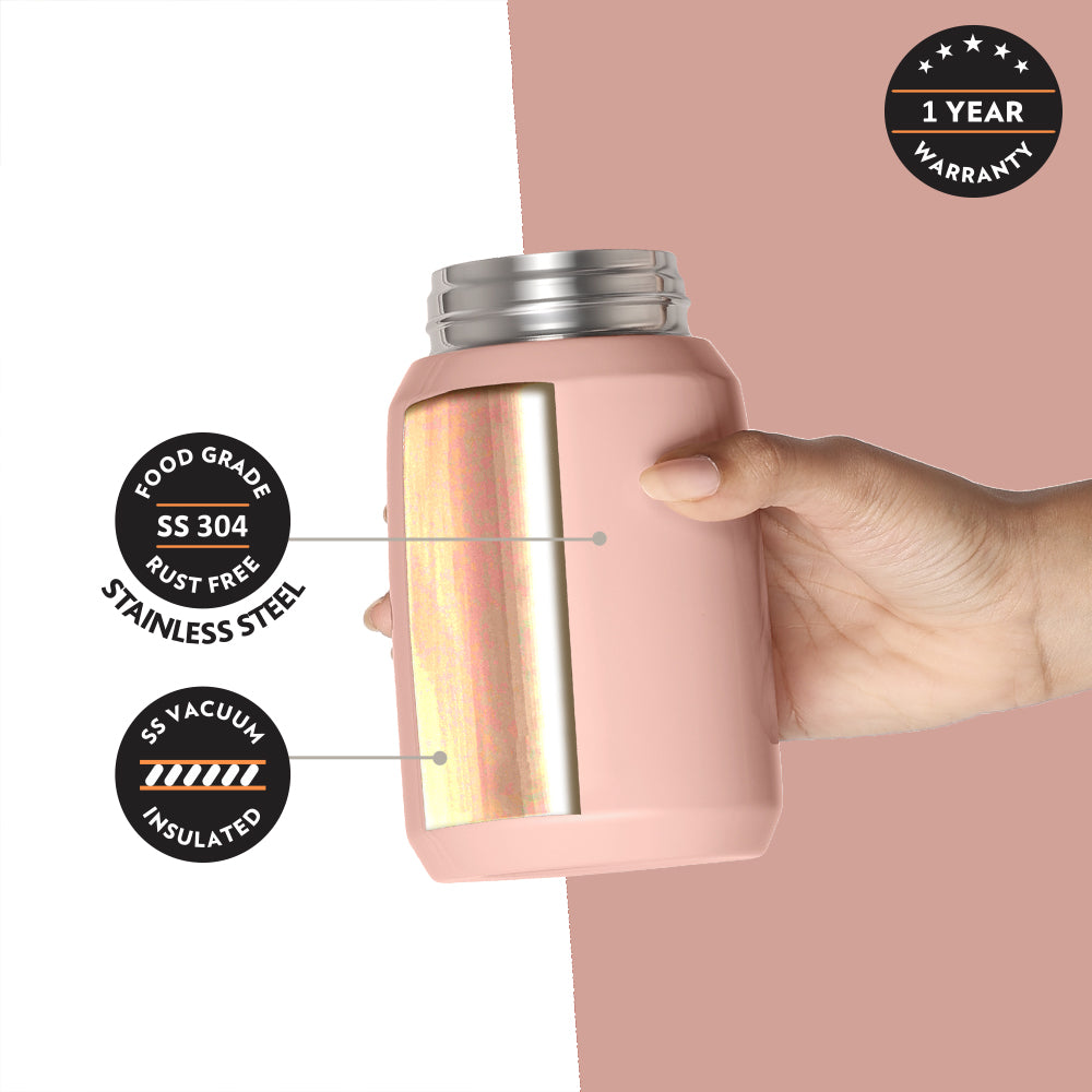 Pre-Printed Carry Mate Food Jar, Pink, 500ml, Personalise