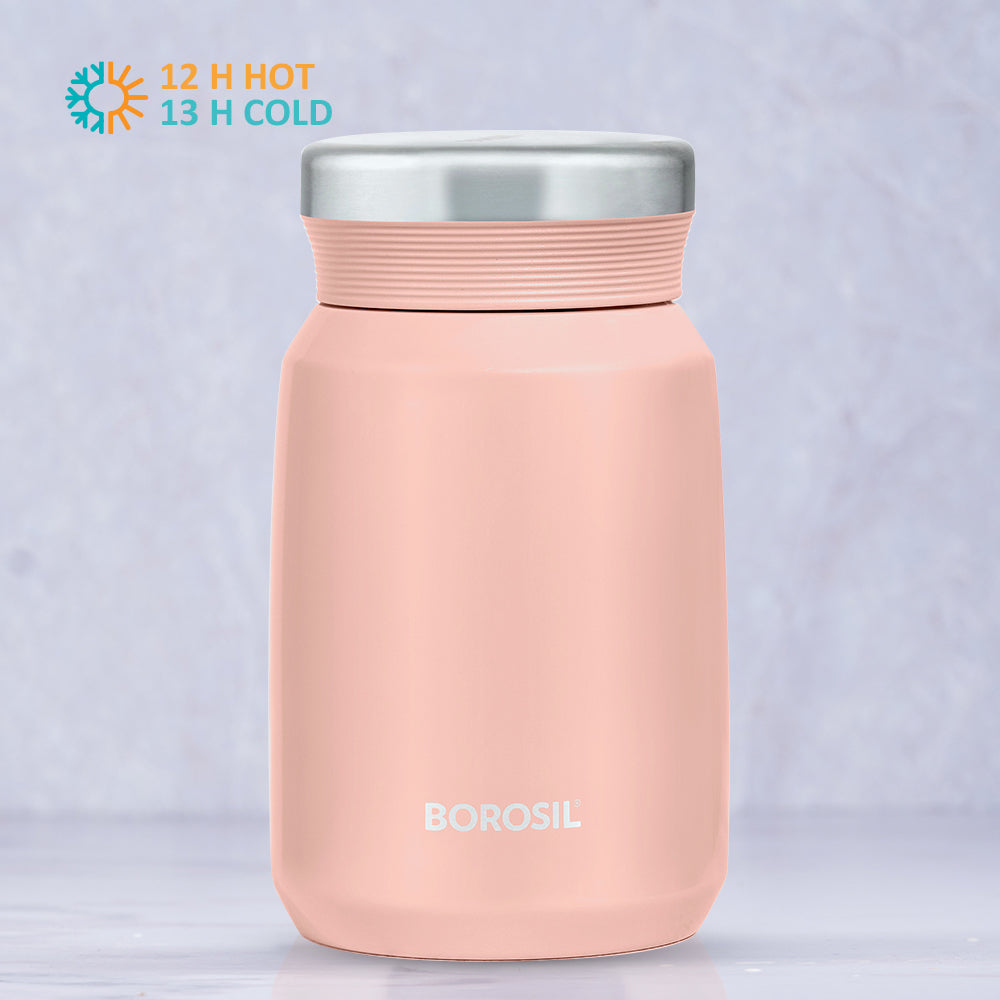 Pre-Printed Carry Mate Food Jar, Pink, 500ml, Personalise