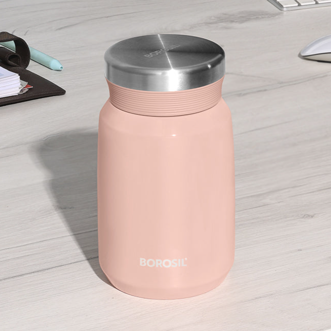 Pre-Printed Carry Mate Food Jar, Pink, 500ml, Personalise