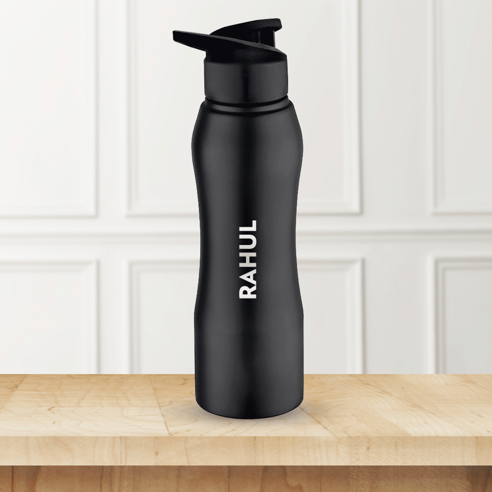 Pre-Printed Grip n Sip Black, Personalise, 750 ml