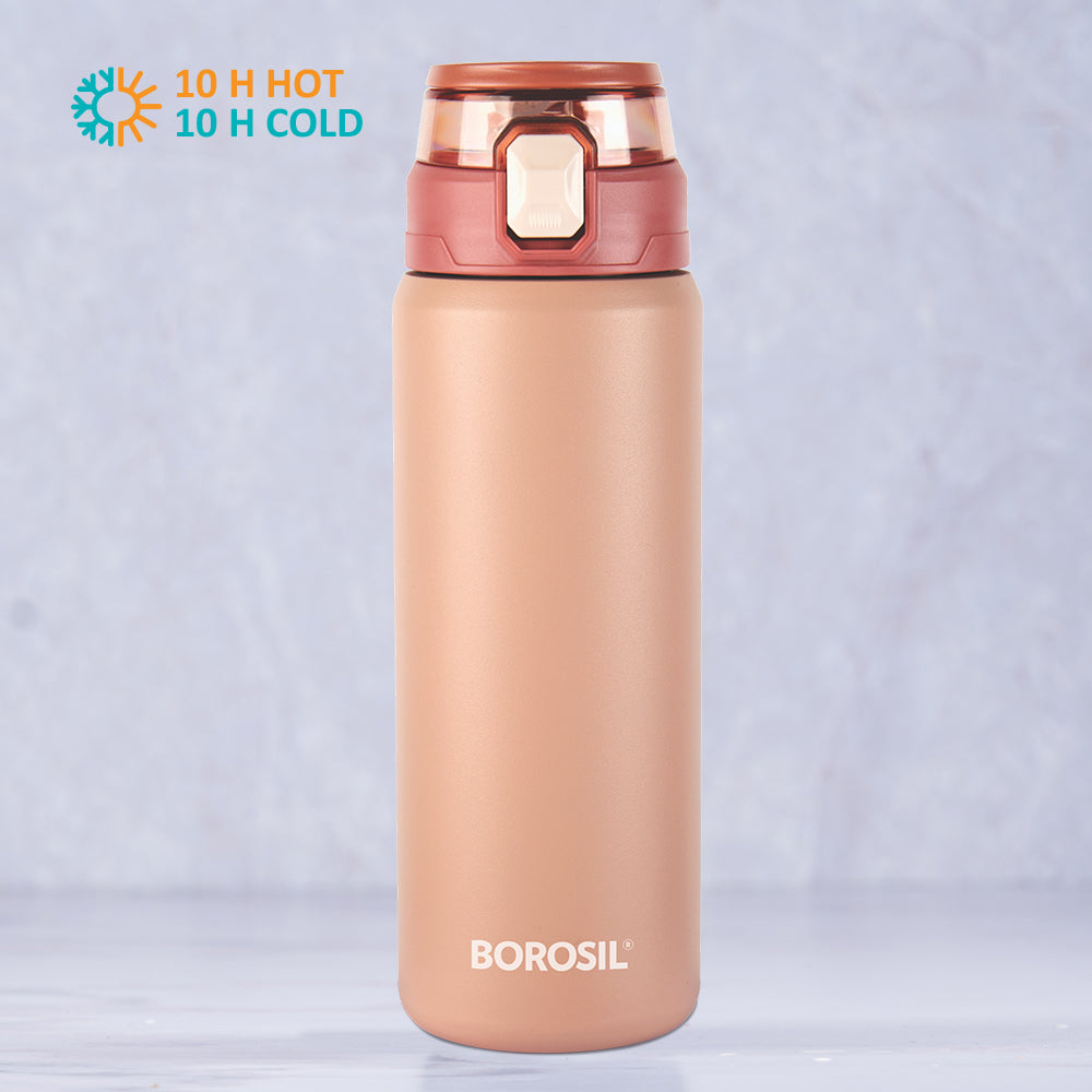 Pre-Printed Aquasport Insulated Bottle, 600 ml, Peach-Personalise