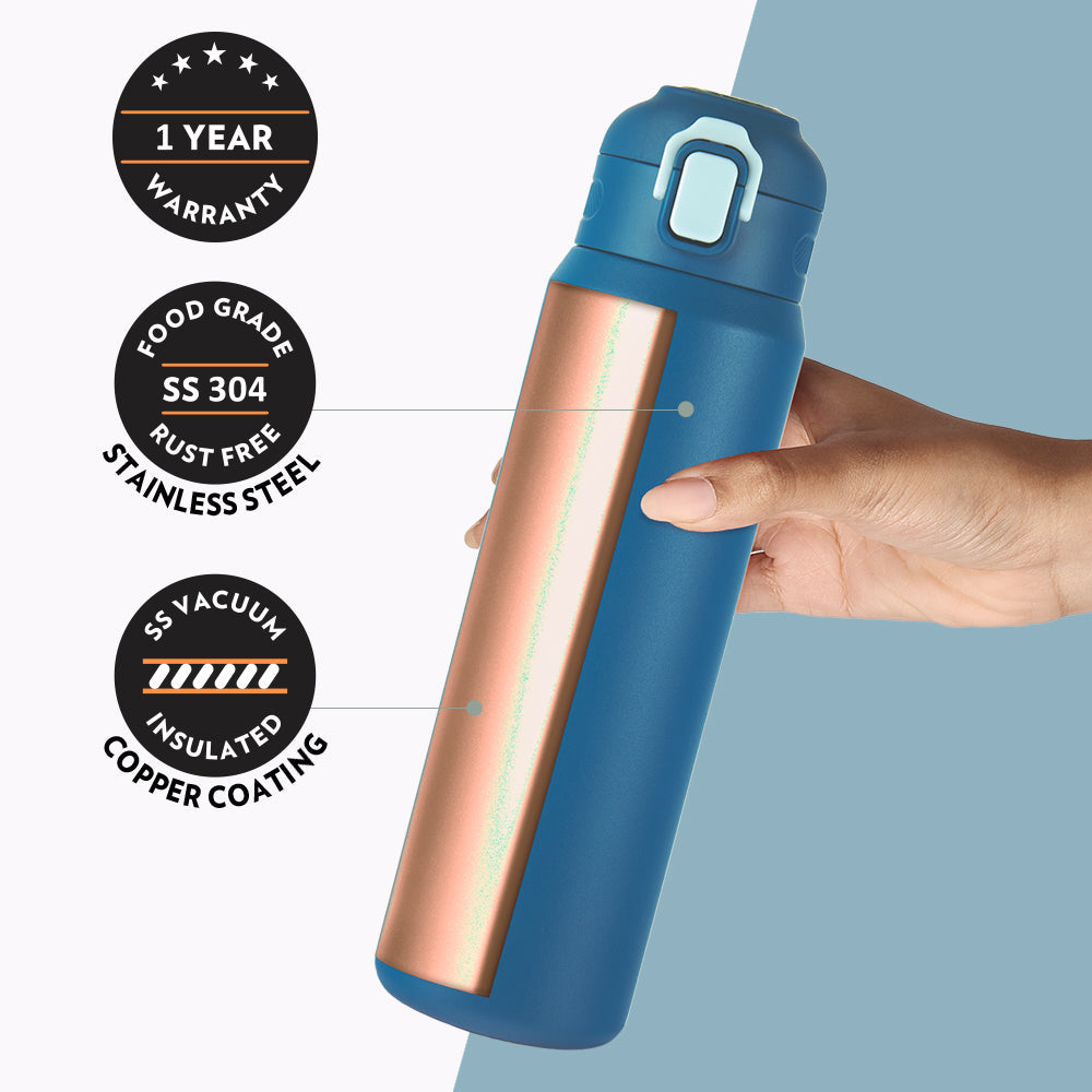 Pre-Printed Aquasport Insulated Bottle, 800 ml, Blue-Personalise