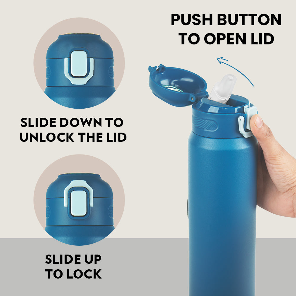 Pre-Printed Aquasport Insulated Bottle, 800ml, Blue