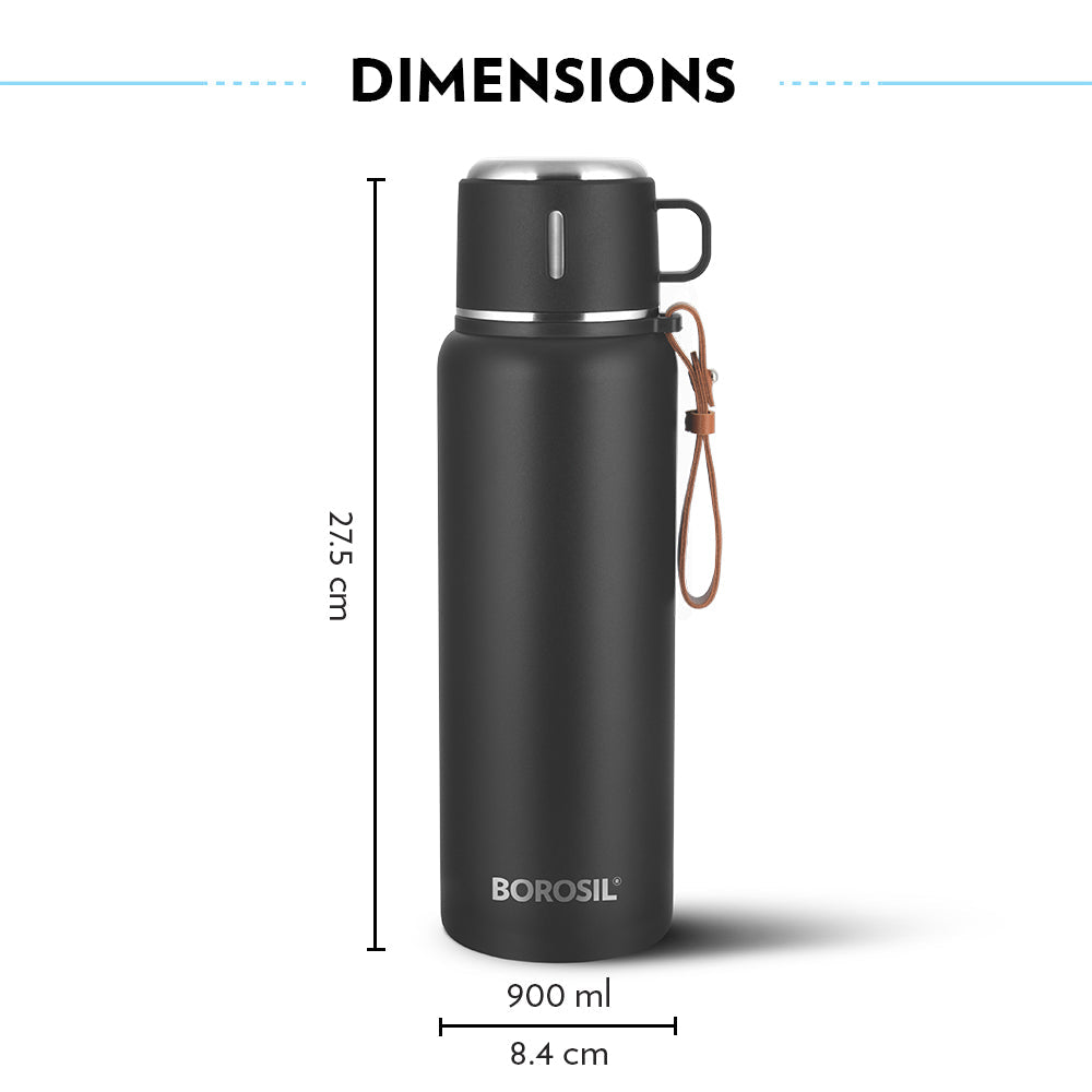 Pre-Printed Cruise Insulated Bottle Personalise, Black, 900ml