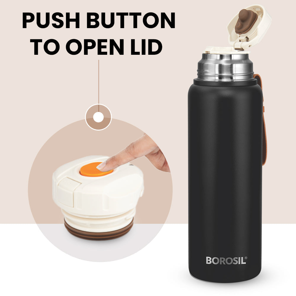 Pre-Printed Cruise Insulated Bottle Personalise, Black, 900ml