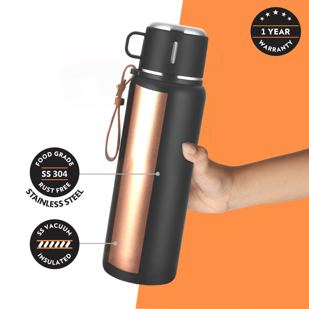 Pre-Printed Cruise Insulated Bottle Personalise, Black, 900ml
