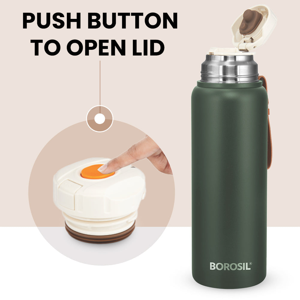 Pre-Printed Cruise Insulated Bottle Personalise, Green, 900ml
