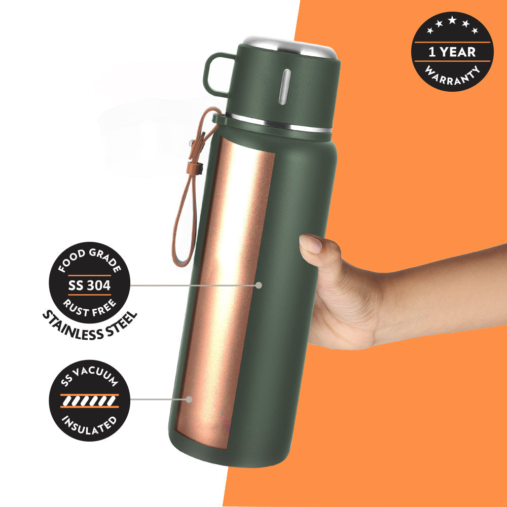 Pre-Printed Cruise Insulated Bottle Personalise, Green, 900ml