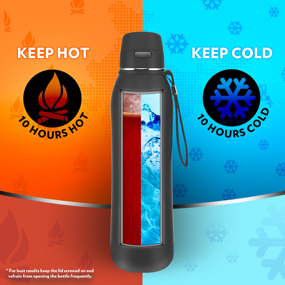 Pre-Printed Rivera Bottle, Black, 800ml, Personalise
